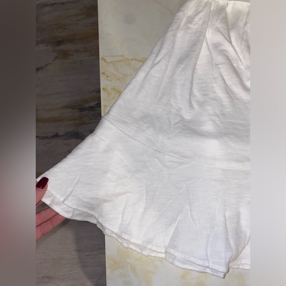 🏷️ 🛍️ NWT Express White Strapless Overlay Tie Waist Mini Dress 🏷️ 🛍️ - Picture 7 of 12